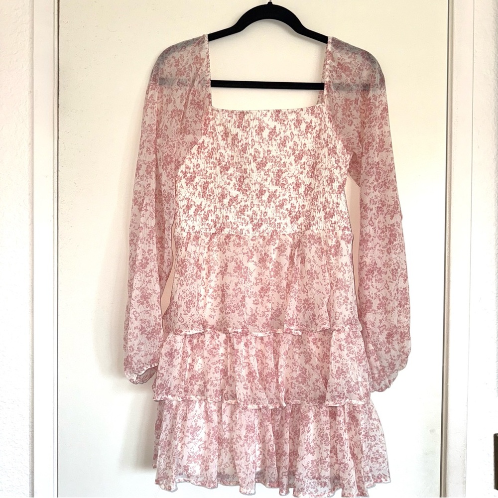 Floral Pink Mini Dress